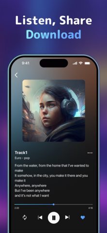 Генератор песен с голосом AI для iOS — скриншот 4