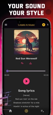 Генератор песни ИИ из текста для iOS — скриншот 2