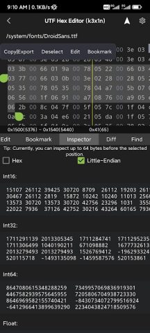 Hex Editor, Binary Viewer для Android — скриншот 3