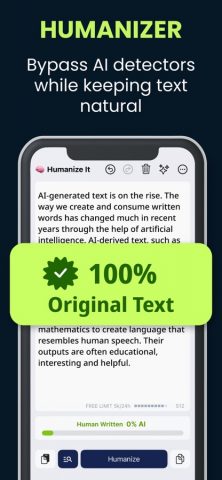 Humanizer AI Detector & Writer для iOS — скриншот 2
