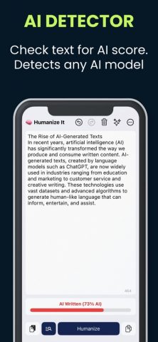 Humanizer AI Detector & Writer для iOS — скриншот 3