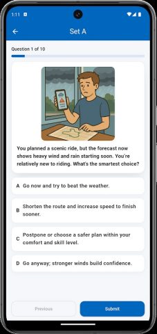 ICBC Motorcycle Practice Test для Android — скриншот 2
