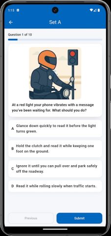 ICBC Motorcycle Practice Test для Android — скриншот 3