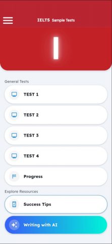 IELTS Sample Tests with AI для iOS — скриншот 1