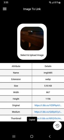 Image To Links для Android — скриншот 5