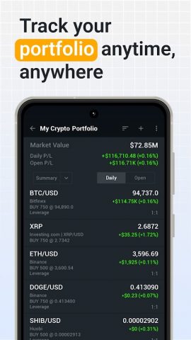 Investing.com: крипто, новости для Android — скриншот 5