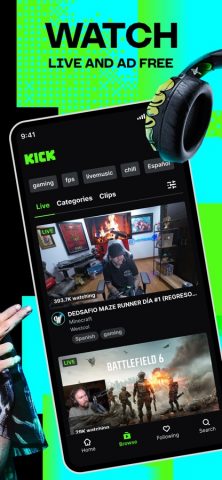 KICK — Live Streaming для iOS — скриншот 2
