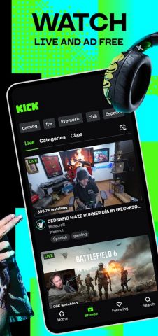 KICK: Live Streaming для Android — скриншот 2