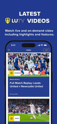 Leeds United Official для iOS — скриншот 2