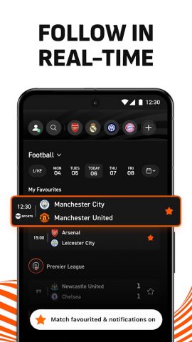 LiveScore: Live Sports Scores для Android — скриншот 4