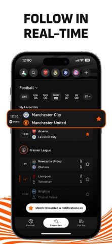 LiveScore: Live Sports Scores для iOS — скриншот 5