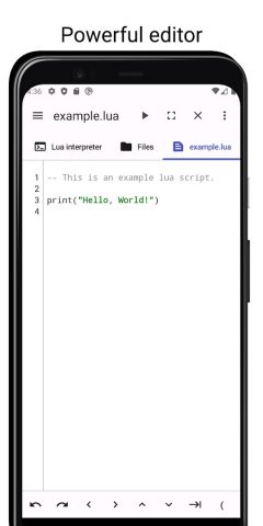 LuaDroid — ide for lua — скриншот 1