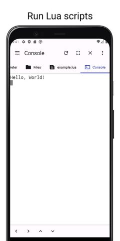 LuaDroid — ide for lua — скриншот 3