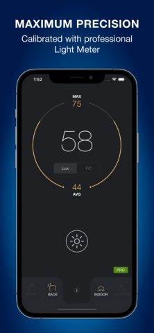 Люксметр Pro для iOS — скриншот 1