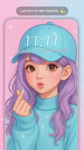 Милые и девчачьи обои для Android — скриншот 3