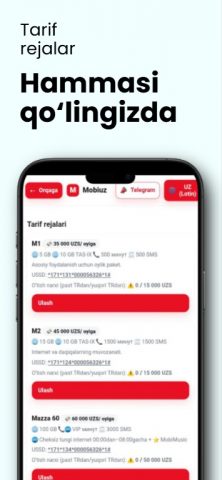 Mobiuz mobil ilovasi для Android — скриншот 3
