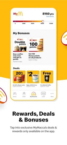 MyMacca’s для Android — скриншот 3