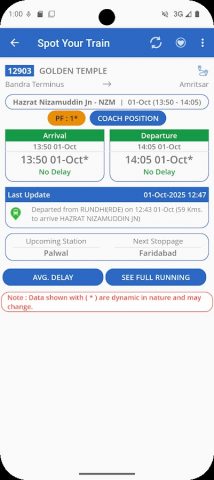 National Train Enquiry System для Android — скриншот 3
