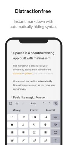 Notepad with Markdown — Spaces для iOS — скриншот 2