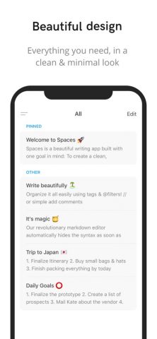 Notepad with Markdown — Spaces для iOS — скриншот 4