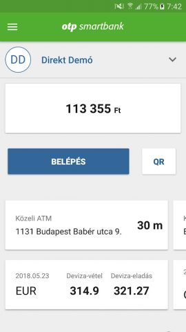 OTP SmartBank для Android — скриншот 1