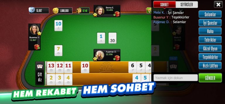 Okey Plus — En Kalabalık Okey! для Android — скриншот 2