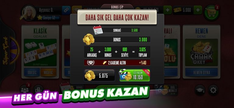 Okey Plus — En Kalabalık Okey! для Android — скриншот 4