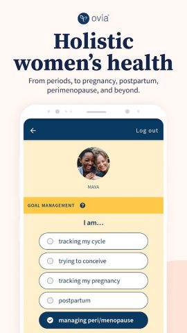 Ovia Cycle & Pregnancy Tracker для Android — скриншот 1