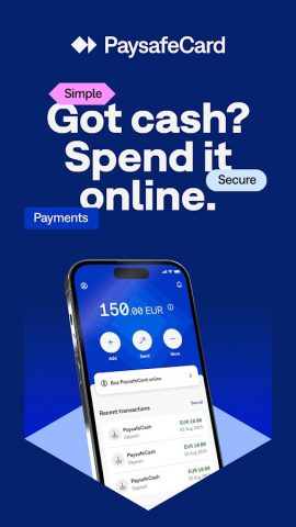 PaysafeCard — prepaid payments для Android — скриншот 1