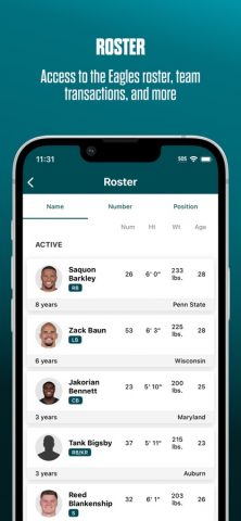 Philadelphia Eagles для iOS — скриншот 4