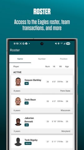 Philadelphia Eagles для Android — скриншот 4