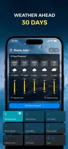Погода: Метео Прогно для iOS — скриншот 4