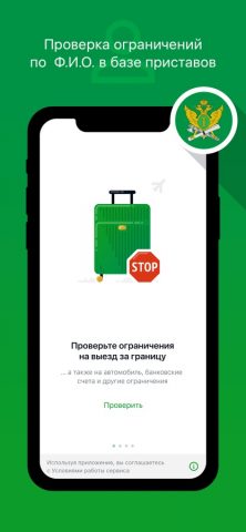 Проверка ограничений ФССП для iOS — скриншот 1