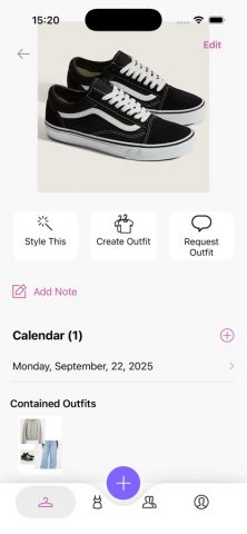 Pureple AI Outfit Planner для iOS — скриншот 1
