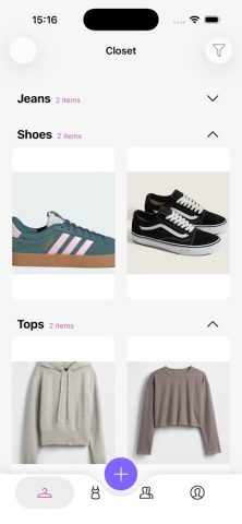 Pureple AI Outfit Planner для iOS — скриншот 2