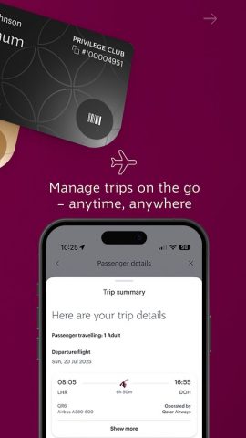 Qatar Airways для Android — скриншот 4