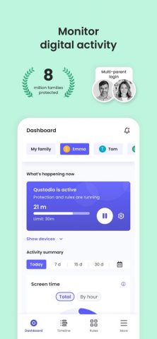 Qustodio Parental Control App для iOS — скриншот 1