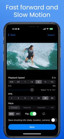 Редактор скорости видео Easy для iOS — скриншот 1