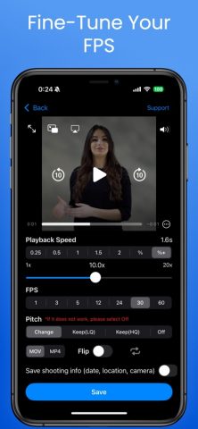 Редактор скорости видео Easy для iOS — скриншот 4