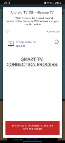 Remote For Hisense TV -WiFi/IR для Android — скриншот 3