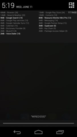 Resource Monitor Mini для Android — скриншот 3