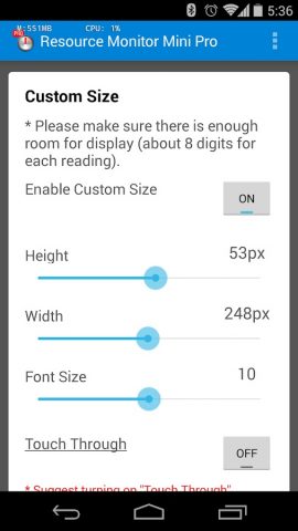 Resource Monitor Mini для Android — скриншот 5