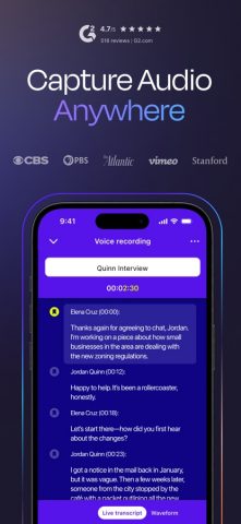 Rev: Record & Transcribe для iOS — скриншот 1