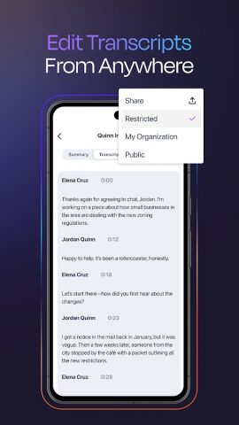 Rev: Record & Transcribe для Android — скриншот 4