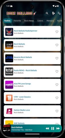 Rock Ballads Radio для Android — скриншот 2