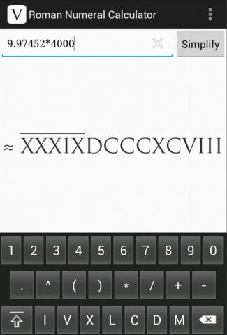 Roman Numerals Converter для Android — скриншот 2