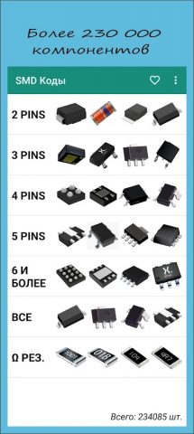 SMD Коды для Android — скриншот 1