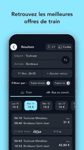 SNCF Connect: Trains & trajets для Android — скриншот 3