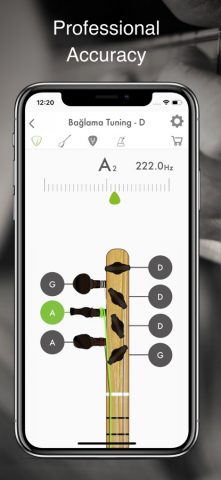 Saz Tuner — Baglama Akort App для iOS — скриншот 1