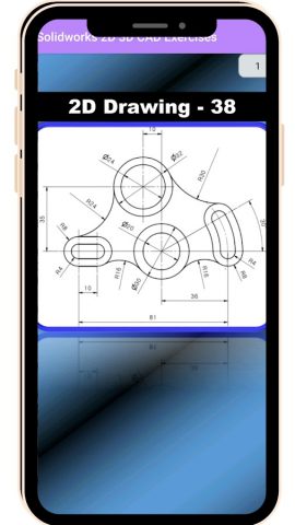 SolidWorks 2D 3D CAD Exercises для Android — скриншот 2